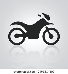 Motorcycle icons, vintage motorcycles, unique icons, and a bike logo with a silver background, Vector illustration