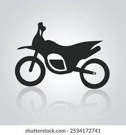 Motorcycle icons, vintage motorcycles, unique icons, and a bike logo with a silver background, Vector illustration