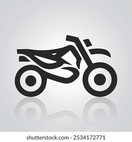 Motorcycle icons, vintage motorcycles, unique icons, and a bike logo with a silver background, Vector illustration