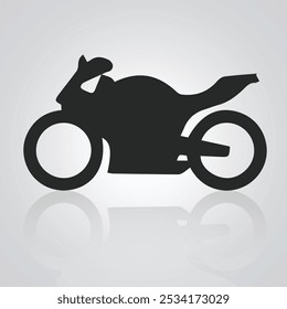 Motorcycle icons, vintage motorcycles, unique icons, and a bike logo with a silver background, Vector illustration