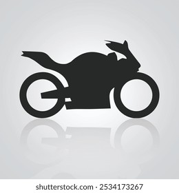 Motorcycle icons, vintage motorcycles, unique icons, and a bike logo with a silver background, Vector illustration