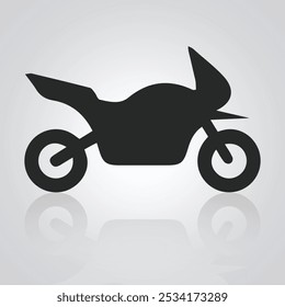 Motorcycle icons, vintage motorcycles, unique icons, and a bike logo with a silver background, Vector illustration