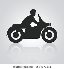 Motorcycle icons, vintage motorcycles, unique icons, and a bike logo with a silver background, Vector illustration