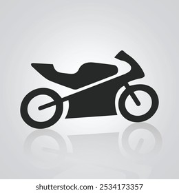 Motorcycle icons, vintage motorcycles, unique icons, and a bike logo with a silver background, Vector illustration