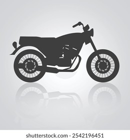 Motorcycle icons, vintage motorcycles, unique icons, and a bike logo with a silver background, Vector illustration