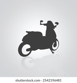 Motorcycle icons, vintage motorcycles, unique icons, and a bike logo with a silver background, Vector illustration