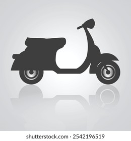 Motorcycle icons, vintage motorcycles, unique icons, and a bike logo with a silver background, Vector illustration