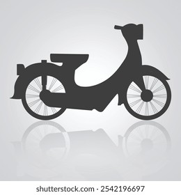 Motorcycle icons, vintage motorcycles, unique icons, and a bike logo with a silver background, Vector illustration