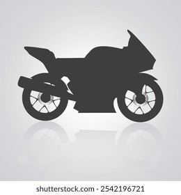 Motorcycle icons, vintage motorcycles, unique icons, and a bike logo with a silver background, Vector illustration