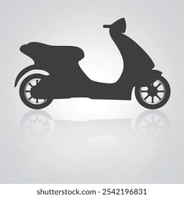 Motorcycle icons, vintage motorcycles, unique icons, and a bike logo with a silver background, Vector illustration