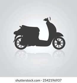 Motorcycle icons, vintage motorcycles, unique icons, and a bike logo with a silver background, Vector illustration