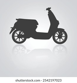 Motorcycle icons, vintage motorcycles, unique icons, and a bike logo with a silver background, Vector illustration