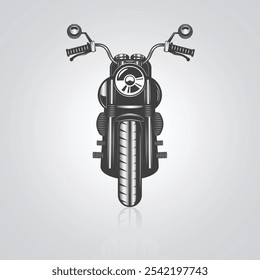 Motorcycle icons, vintage motorcycles, unique icons, and a bike logo with a silver background, Vector illustration