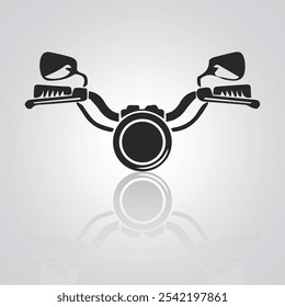 Motorcycle icons, vintage motorcycles, unique icons, and a bike logo with a silver background, Vector illustration