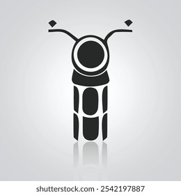 Motorcycle icons, vintage motorcycles, unique icons, and a bike logo with a silver background, Vector illustration