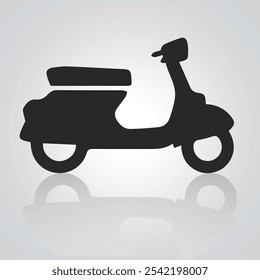 Motorcycle icons, vintage motorcycles, unique icons, and a bike logo with a silver background, Vector illustration