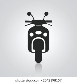 Motorcycle icons, vintage motorcycles, unique icons, and a bike logo with a silver background, Vector illustration