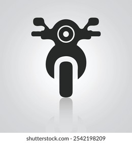 Motorcycle icons, vintage motorcycles, unique icons, and a bike logo with a silver background, Vector illustration