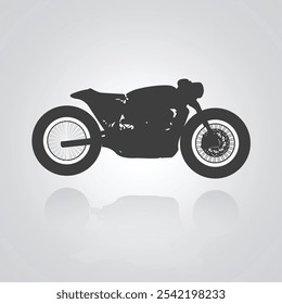 Motorcycle icons, vintage motorcycles, unique icons, and a bike logo with a silver background, Vector illustration