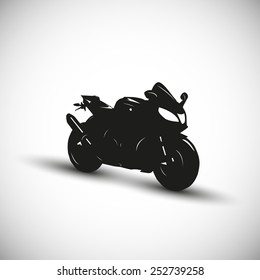 Motorcycle illustration - 3d view design.