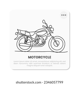 motorcycle illustration design with lines