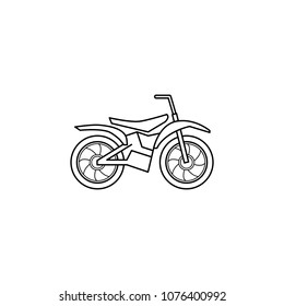 motorcycle illustration. Element of extreme races for mobile concept and web apps. Thin line motorcycle illustration can be used for web and mobile. Premium icon on white background