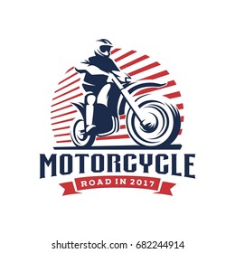 Motorcycle illustration logo template