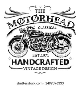 motorcycle illustration tee shirt logo wallpaper print graphic design