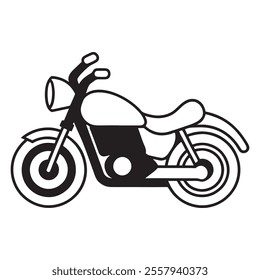 Motorcycle illustration with unique details.