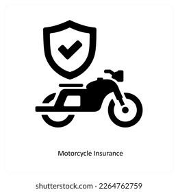 Motorcycle Insurance and insurance icon concept