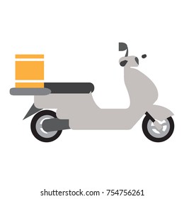 Motorcycle isolated on white background, Delivery icon, Vector illustration