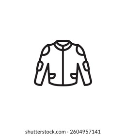 A motorcycle jacket icon vector on a white background