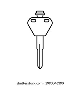 Icono de clave de motocicleta, diseño de clave simple, ilustración vectorial eps.10