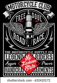 Motorcycle label t-shirt design