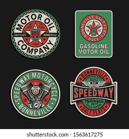 Motorcycle lables typography, tee shirt graphics, vectors