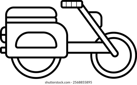 Motorcycle lateral view flat icon