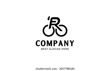 Motorcycle Letter R Logo, Bicycle Brand identity, Cyclist Brand