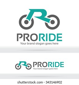 Motorcycle Letter R Logo, Bicycle Brand identity, Cyclist Brand