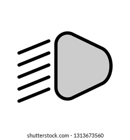 motorcycle lights lamp icon vector