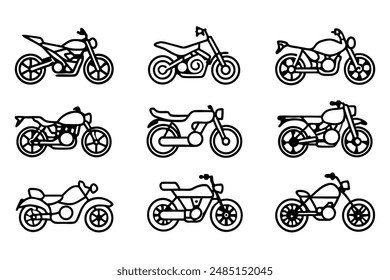 Motorcycle line art design illustration dynamic riding imagery