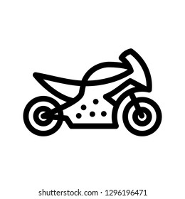 motorcycle line icon