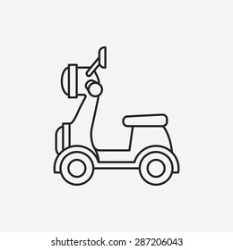 motorcycle line icon