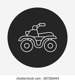 motorcycle line icon