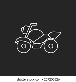 motorcycle line icon