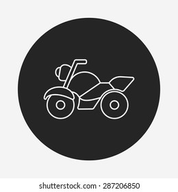 motorcycle line icon