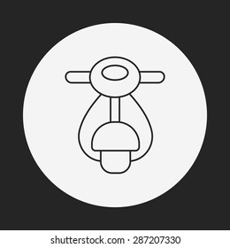 motorcycle line icon