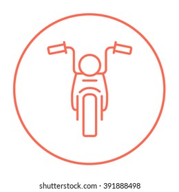 Motorcycle line icon.