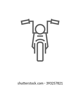 Motorcycle line icon.