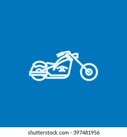 Motorcycle line icon.