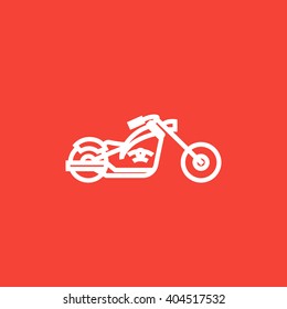 Icono de línea de motocicleta.